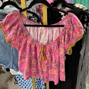 NATURAL LIFE Pink Floral Blouse